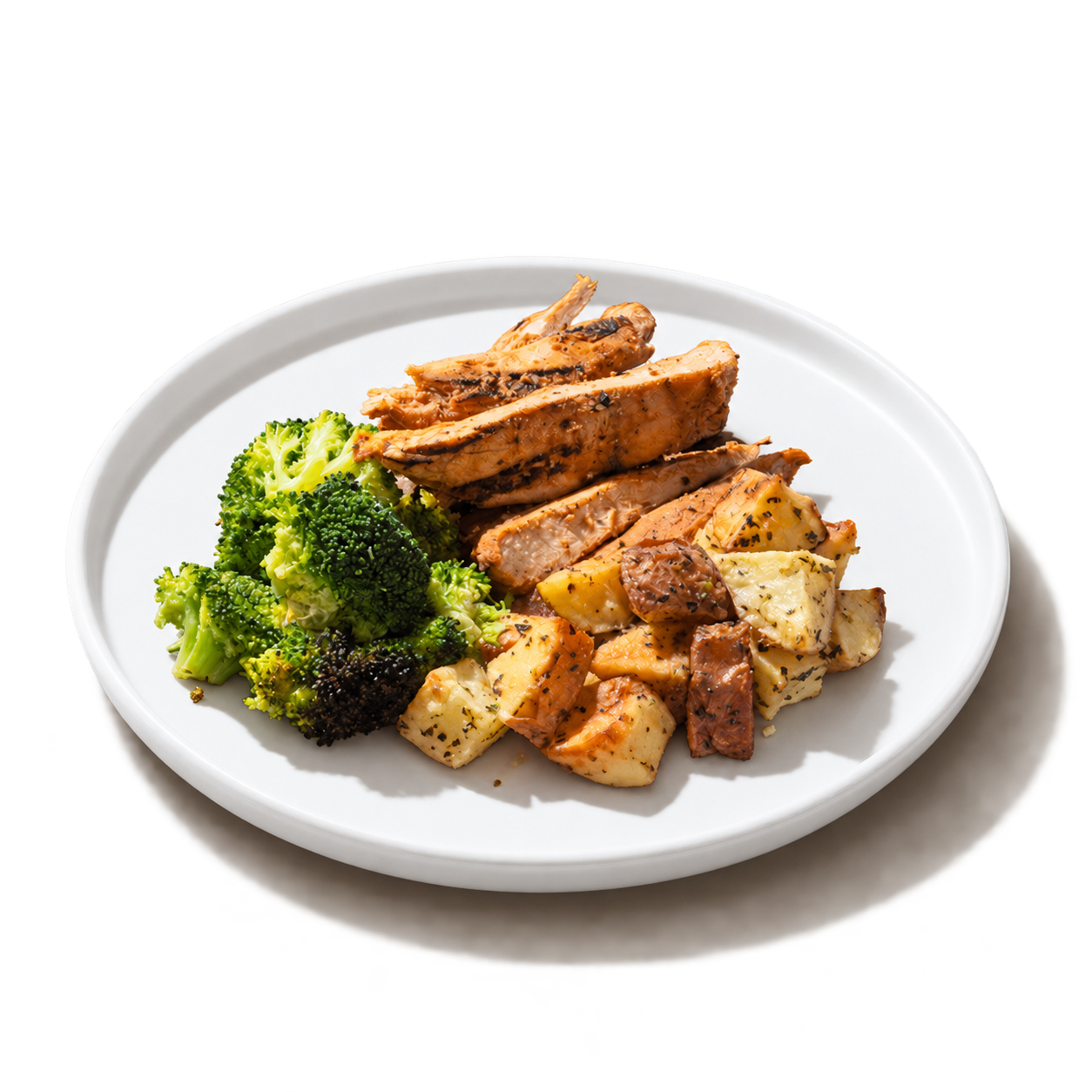 Grilled Chicken, Red Potatoes & Roasted Broccoli