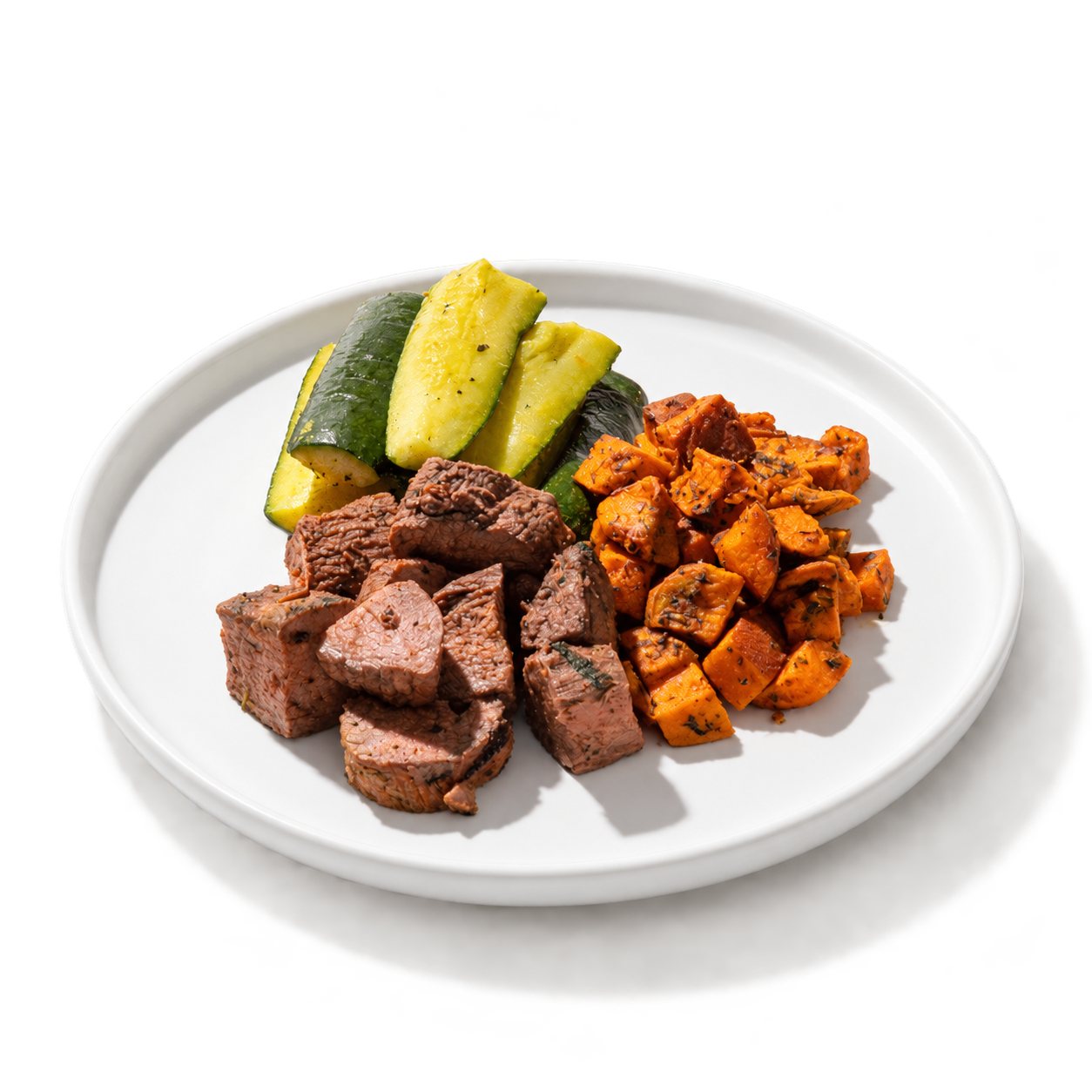 Steak, Sweet Potatoes & Zucchini