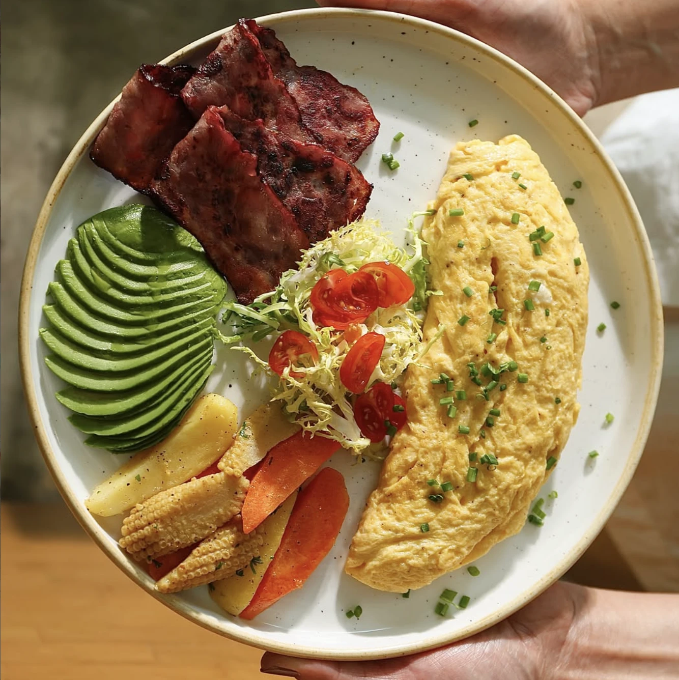 Omelette & Fruit Plate